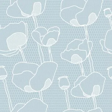 Lace flower seamless pattern Stock-Illustration