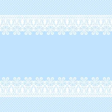 Lace frame on blue background Stock-Illustration