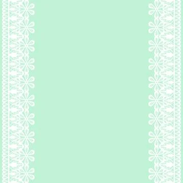 Lace frame on green background Stock Illustration