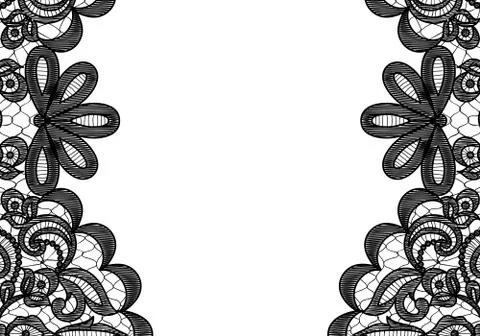 Lace frame Stock Illustration