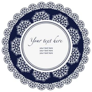 Lace frame. Stock Illustration