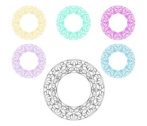 Lace frame, lace pattern, stamp or stencil for scrapbooking and decorative em Stock Illustration
