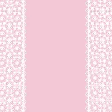 Lace frame on pink background Stock-Illustration
