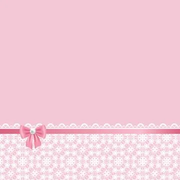 Lace frame on pink background Stock Illustration