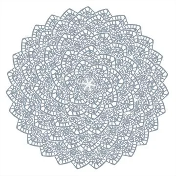 Lace frame vector decorative design element background hand drawn circle Stock Illustration