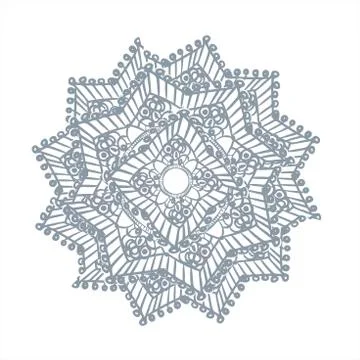 Lace frame vector decorative design element background hand drawn square Stock Illustration