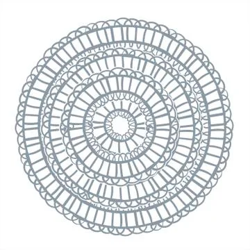 Lace frame vector decorative design element background hand drawn circle Stock Illustration