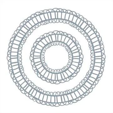 Lace frame vector decorative design element background hand drawn circle Stock Illustration