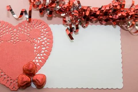 Lace heart with copyspace Stock Photos