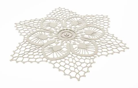 Lace isolated on white background. 3D illustration 스톡 일러스트