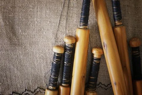 Lace-making process Stock Photos
