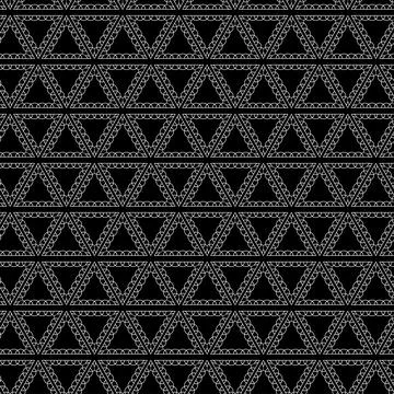 Lace pattern on black background seamless Stock Illustration