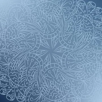 Lace pattern in blue colors Stock-Illustration