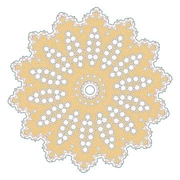 Lace pattern on a rounded figure. Illustrazione stock