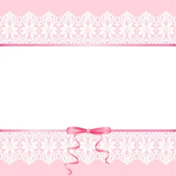 Lace on pink background Stock Illustration