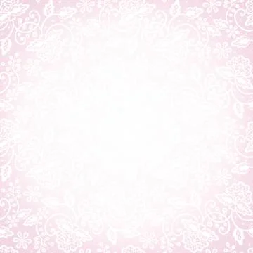 Lace on pink background Stock Illustration