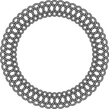 Lace rosette macrame round frame macrame knots Stock Illustration