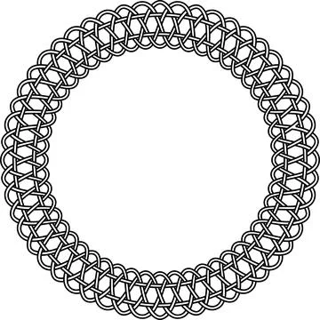 Lace rosette macrame round frame  macrame knots Stock Illustration