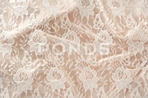 Lace on satin Stock Photos