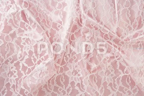Lace on satin Stock Photos