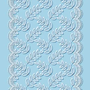 Lace seamless pattern with decortive leaves 스톡 일러스트