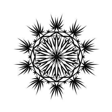 Lace snowflake. Vector design element. Ornamental elegant detail. Illustrazione stock