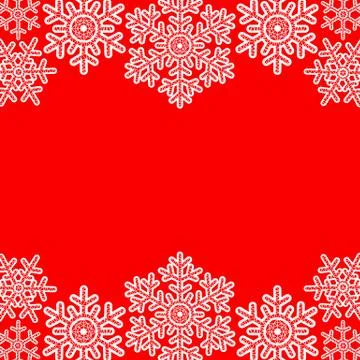 Lace snowflakes borders Stock Illustration