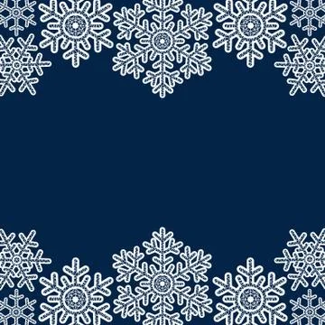 Lace snowflakes borders Stock Illustration