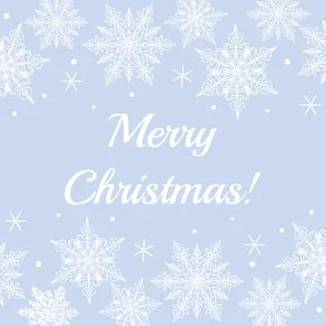 Lace snowflakes pattern border Illustrazione stock