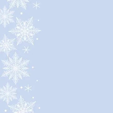 Lace snowflakes pattern border Stock Illustration