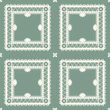Lace square frames seamless pattern 库存插图