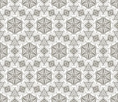 Lace vector fabric seamless  pattern Stock Illustration