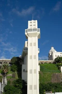 Lacerda Elevator and Blue Sky Stock Photos