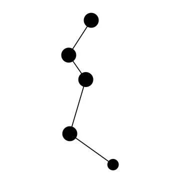 Lacerta constellation map. Vector illustration. Stock Illustration