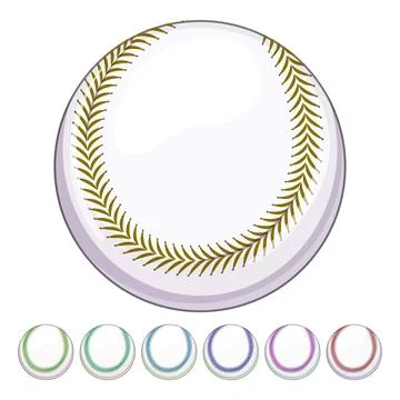 Laces baseball ball cartoon vector graphic 스톡 일러스트