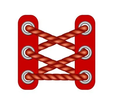 Laces in dark red design Stock Illustration
