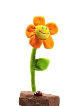 Lachende blume laughing flower, soft toy Copyright: xZoonar.com/murxxxx 44... Stock Photos