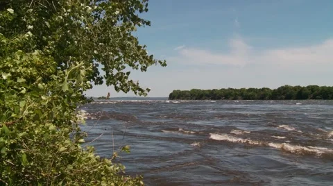 Lachine Rapids  in Montreal, Quebec, Canada 库存影片 61045003