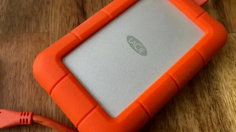 LaCie hard drive Stock Footage 263845606