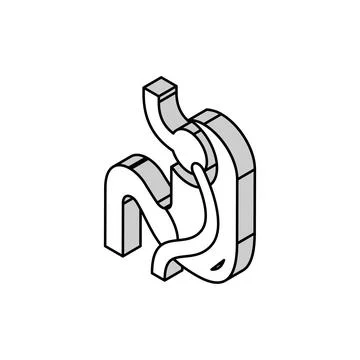 Lacing bariatric isometric icon vector illustration Illustrazione stock