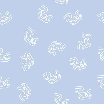 Lacing bariatric line seamless pattern Illustrazione stock