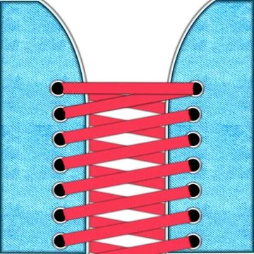 Lacing sneakers Stock Illustration