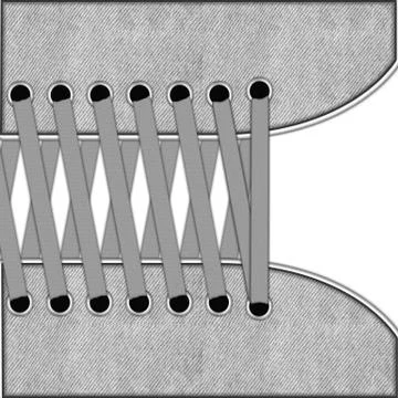 Lacing sneakers Stock Illustration