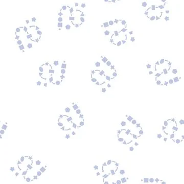 Lacing threading toy glyph seamless pattern Stock Illustration