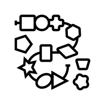 Lacing threading toy line icon vector illustration Stock Illustration