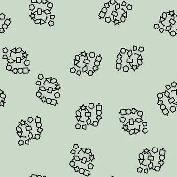 Lacing threading toy line seamless pattern Stock Illustration
