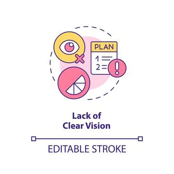 Lack of clear vision concept icon Stockillustratie