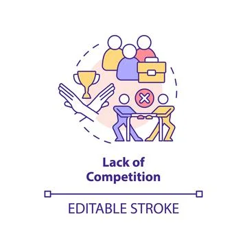 Lack of competition concept icon Stock Illustration