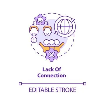Lack of connection concept icon Illustrazione stock