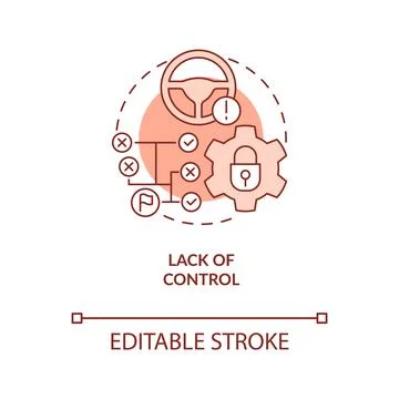 Lack of control terracotta concept icon イラスト素材